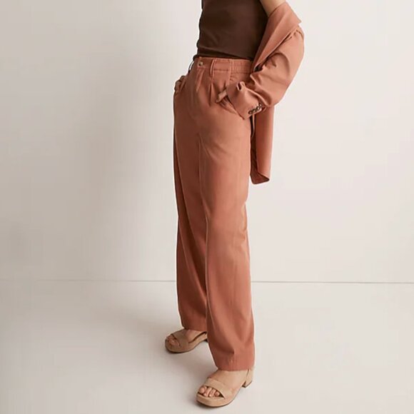 NWT Madewell Petite Neale Straight-Leg Pant in Drapeweave / PETITE 00 - Picture 1 of 8